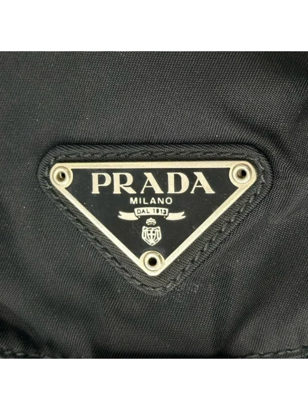 Prada Triangle Logo Backpack Nylon Black